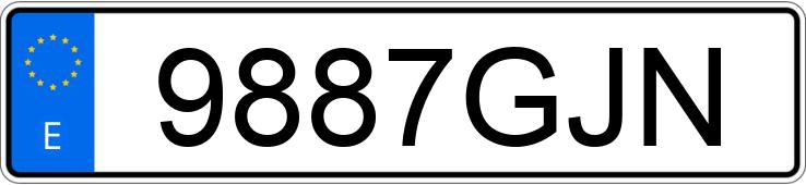 Numer rejestracyjny 9887GJN posiada YAMAHA FZ6