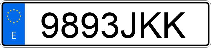 Numer rejestracyjny 9893JKK posiada KAWASAKI Z 250