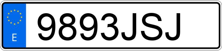 Numer rejestracyjny 9893JSJ posiada PEUGEOT PARTNER