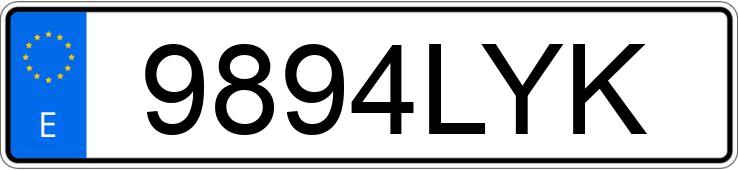 Numer rejestracyjny 9894LYK posiada RENAULT CLIO