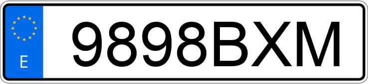 Numer rejestracyjny 9898BXM posiada BMW SERIE 5
