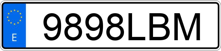 Numer rejestracyjny 9898LBM posiada HYUNDAI SANTA FE