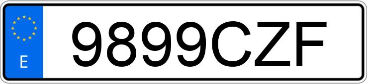 Numer rejestracyjny 9899CZF posiada FORD FOCUS