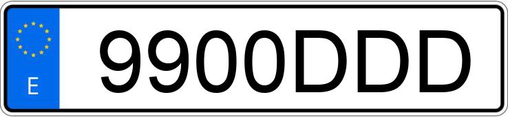 Registreringsnummeret 9900DDD har HONDA ACCORD