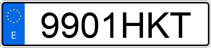 Numer rejestracyjny 9901HKT posiada FORD TRANSIT CONNECT