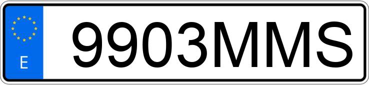 Numer rejestracyjny 9903MMS posiada DS DS7