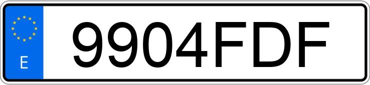 Numer rejestracyjny 9904FDF posiada TOYOTA COROLLA