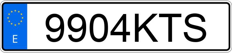 Numer rejestracyjny 9904KTS posiada MERCEDES ACTROS