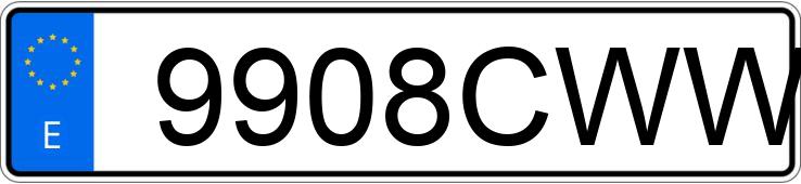 Numer rejestracyjny 9908CWW posiada AUDI A3