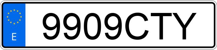 Numer rejestracyjny 9909CTY posiada VOLKSWAGEN BORA