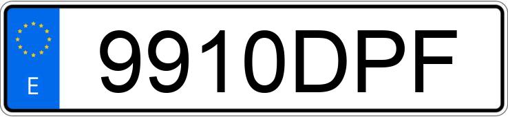 Numer rejestracyjny 9910DPF posiada RENAULT MEGANE