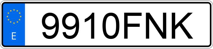 Numer rejestracyjny 9910FNK posiada MERCEDES R (251)