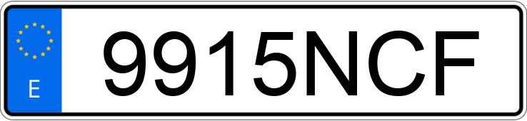 Numer rejestracyjny 9915NCF posiada MERCEDES C (206)