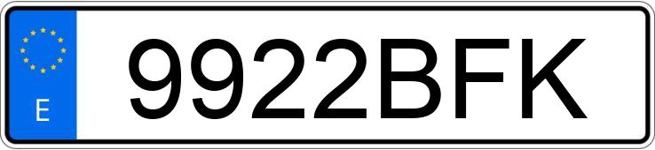 Numer rejestracyjny 9922BFK posiada OPEL AGILA