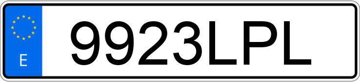 Numer rejestracyjny 9923LPL posiada BMW SERIE 1