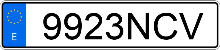 Numer rejestracyjny 9923NCV posiada MERCEDES ACTROS