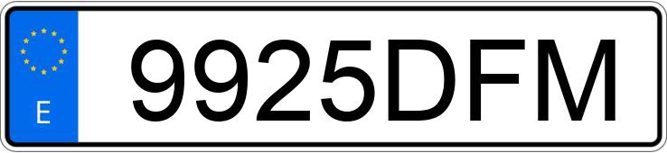 Numer rejestracyjny 9925DFM posiada MERCEDES O
