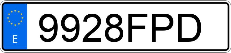 Numer rejestracyjny 9928FPD posiada VOLKSWAGEN GOLF