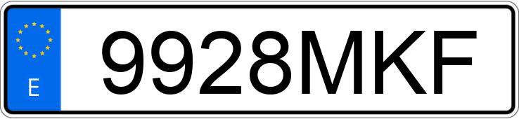 Numer rejestracyjny 9928MKF posiada HYUNDAI TUCSON