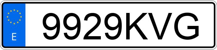Numer rejestracyjny 9929KVG posiada TOYOTA RAV4