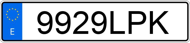 Numer rejestracyjny 9929LPK posiada TOYOTA COROLLA