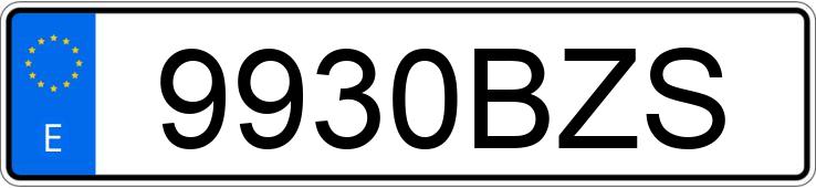 Numer rejestracyjny 9930BZS posiada MERCEDES SPRINTER