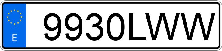 Numer rejestracyjny 9930LWW posiada MAZDA MX-5