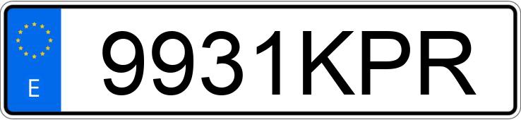 Numer rejestracyjny 9931KPR posiada RENAULT MEGANE
