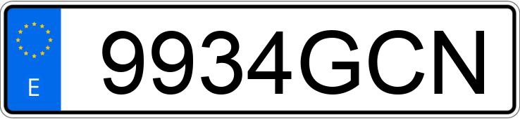 Numer rejestracyjny 9934GCN posiada SEAT IBIZA