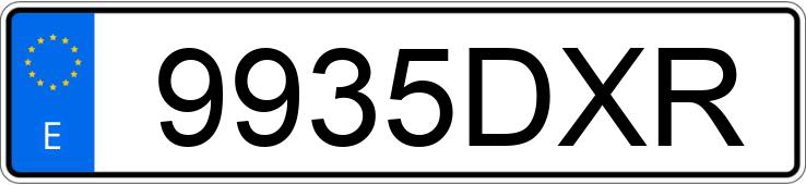 Numer rejestracyjny 9935DXR posiada VOLKSWAGEN GOLF