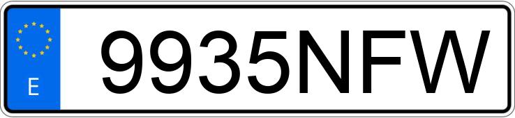 Numer rejestracyjny 9935NFW posiada BMW SERIE 3