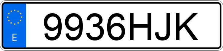 Numer rejestracyjny 9936HJK posiada RENAULT MEGANE