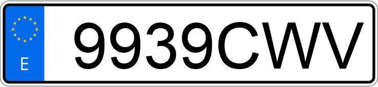 Numer rejestracyjny 9939CWV posiada TOYOTA COROLLA