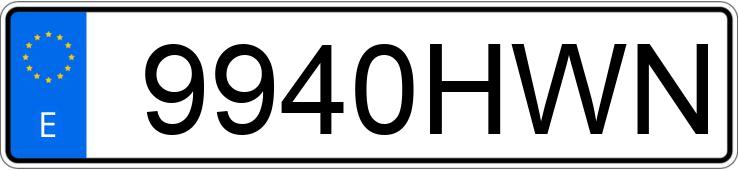 Numer rejestracyjny 9940HWN posiada VOLKSWAGEN GOLF