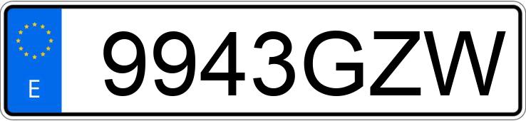 Numer rejestracyjny 9943GZW posiada FORD MONDEO