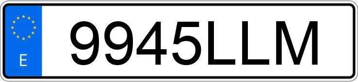 Numer rejestracyjny 9945LLM posiada VOLKSWAGEN GOLF