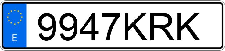 Numer rejestracyjny 9947KRK posiada TESLA MODEL S Numer rejestracyjny 9947KRK posiada TESLA MODEL S