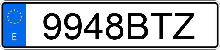 Numer rejestracyjny 9948BTZ posiada BMW SERIE 3