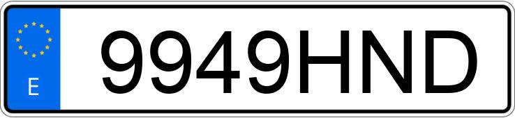 Numer rejestracyjny 9949HND posiada TOYOTA RAV4