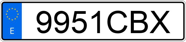 Numer rejestracyjny 9951CBX posiada VOLKSWAGEN TRANSPORTER