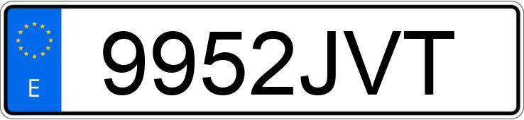 Numer rejestracyjny 9952JVT posiada JAGUAR XJ SERIES