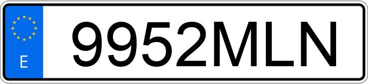 Numer rejestracyjny 9952MLN posiada MERCEDES SLK (172)