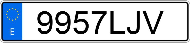 Numer rejestracyjny 9957LJV posiada FORD TRANSIT CONNECT