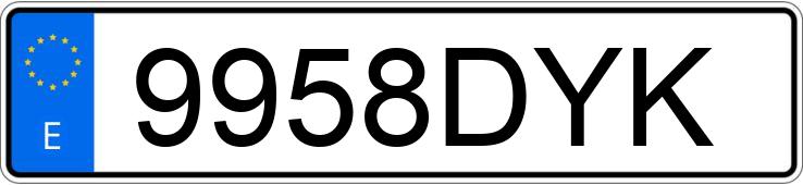 Numer rejestracyjny 9958DYK posiada SUBARU IMPREZA Numer rejestracyjny 9958DYK posiada SUBARU IMPREZA