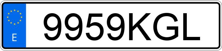 Numer rejestracyjny 9959KGL posiada PEUGEOT PARTNER