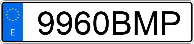Numer rejestracyjny 9960BMP posiada BMW SERIE 5