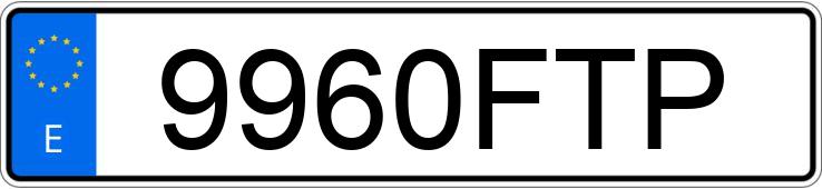 Numer rejestracyjny 9960FTP posiada AUDI A6