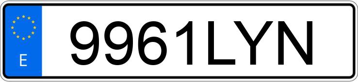 Numer rejestracyjny 9961LYN posiada FORD KUGA