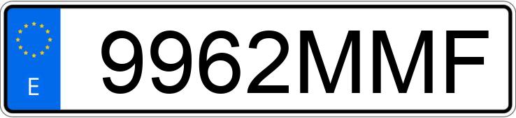 Numer rejestracyjny 9962MMF posiada MERCEDES C (206)