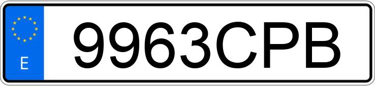 Il numero di registrazione 9963CPB ha PEUGEOT 307